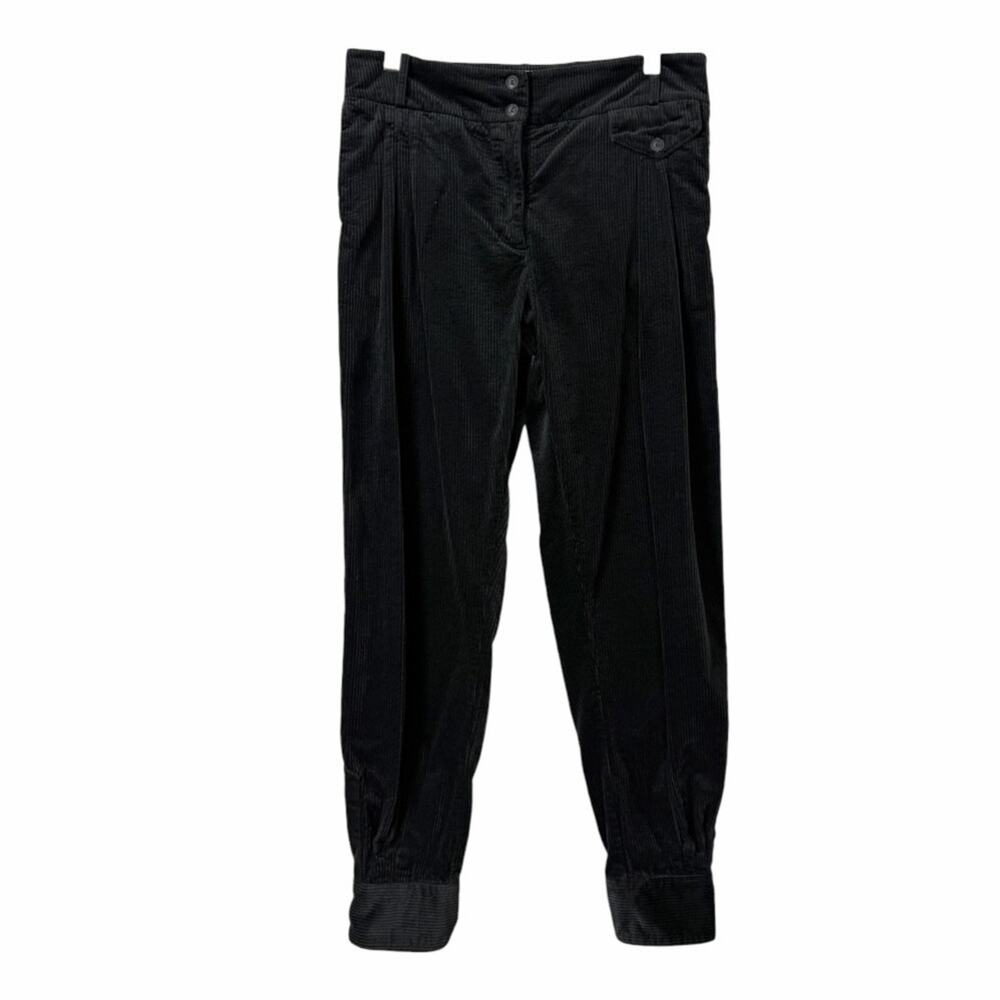 BRORA Black Corduroy Bombacho Pleated Slouchy Tapered Ankle Pants Women’s Size 4 - Picture 12 of 12